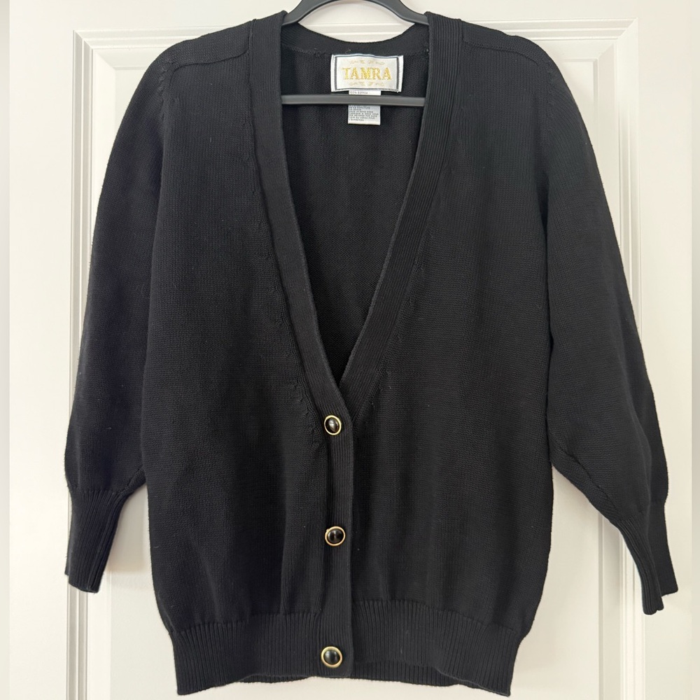 Women's Classic Black Cardigan